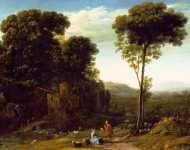 Claude Lorrain - Pastoral Landscape with a Mill